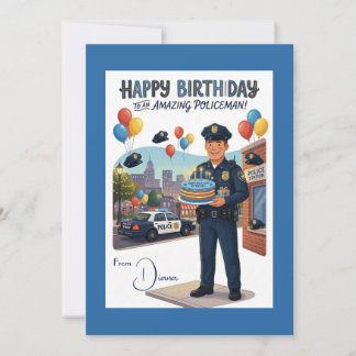 Carte Policeman's Birthday