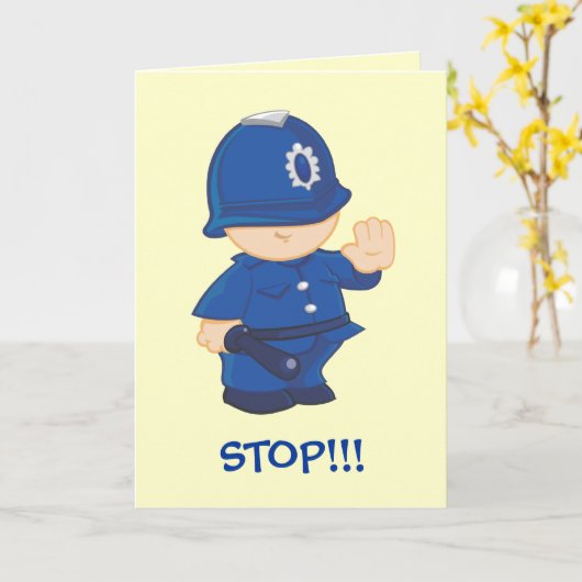 Carte Policier (Fleur jaune)