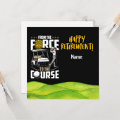 Carte Policier à la retraite de golf (Devant/Arrière en situation)