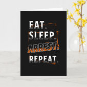 Carte Policier disant drôle (Fleur jaune)