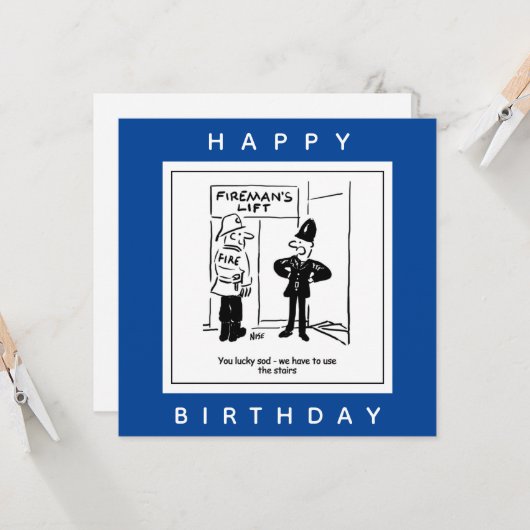 Carte Policier et pompier - Dessin de pompier (Devant/Arrière en situation)