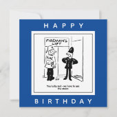 Carte Policier et pompier - Dessin de pompier (Devant)