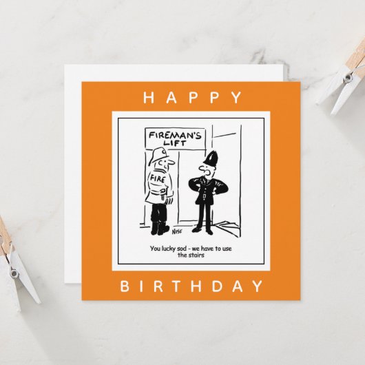 Carte Policier et pompier - Dessin de pompier (Devant/Arrière en situation)