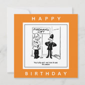 Carte Policier et pompier - Dessin de pompier (Devant)