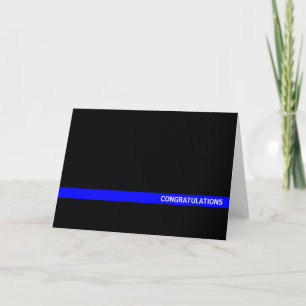 Carte Policier Ligne Bleue Mince