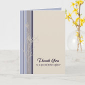 Carte Policier Merci (Fleur jaune)