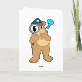 Carte Policier ours Loupe (Dos)