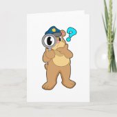 Carte Policier ours Loupe (Devant)