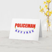 CARTE POLICIER RETRAITÉ (Fleur jaune)