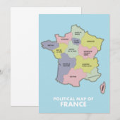 Carte politique de la France (Devant / Derrière)