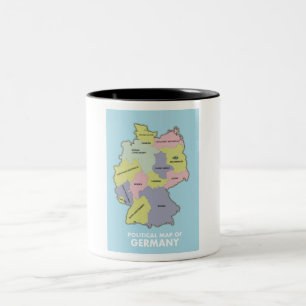 Carte politique de l'Allemagne Mug géant de café