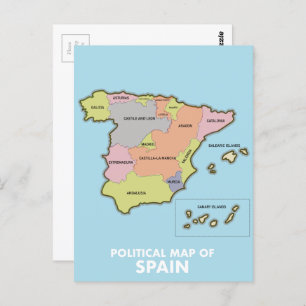 Carte politique de l'Espagne.