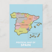 Carte politique de l'Espagne. (Devant)
