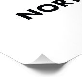 Carte Politique De L'Irlande Du Nord. Affiche (Coin)