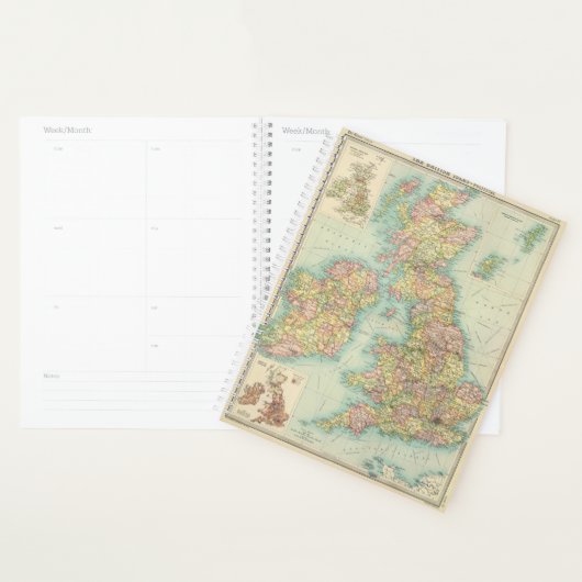 Carte politique des îles britanniques (Devant avec enveloppe)