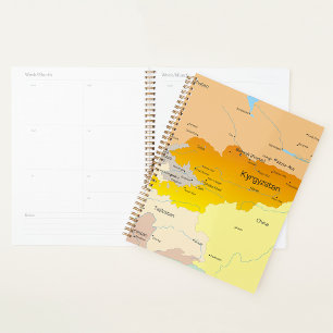 Carte politique du Kirghizistan et d'Asie centrale