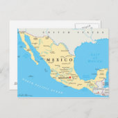 Carte politique du Mexique (Devant / Derrière)