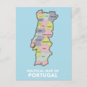 Carte politique du Portugal (Devant)