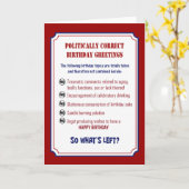 CARTE POLITIQUEMENT ANNIVERSAIRE CORRECT DRÔLE (Fleur jaune)