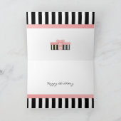 Carte Polka Dot Bicycle-solide noir/blanc bande arrière (Intérieur)