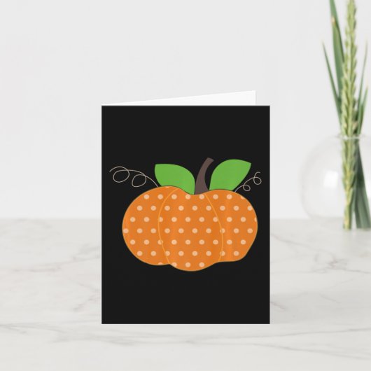 Carte Polka Dot Citrouille mignon Graphic Fall Tee (Devant)