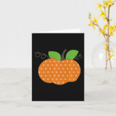 Carte Polka Dot Citrouille mignon Graphic Fall Tee (Fleur jaune)