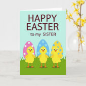 Carte Polka Dot Easter Sister Card (Fleur jaune)
