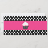 Carte Polka Dot et Cupcake Business Cadeau Certificat (Dos)