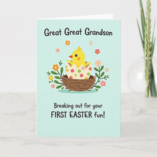 Carte Polka Dot Hatchling Easter Card (Devant)