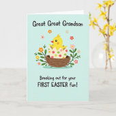 Carte Polka Dot Hatchling Easter Card (Fleur jaune)