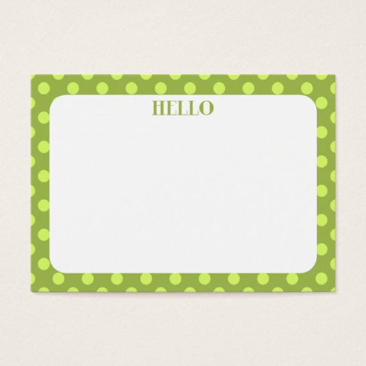 Carte Polka Dot Mini Plat // Tag Cadeau (Devant)
