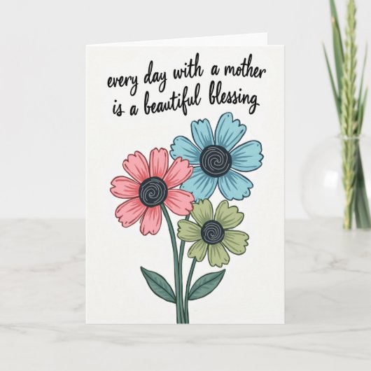 Carte Polka Dot Mother Blessing Card (Devant)