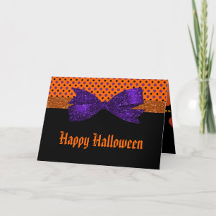 Carte Polka Dot Orange Purple Black Halloween