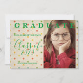 Carte Polka Dots Pre-K Graduate Photo Textile Texture (Devant)