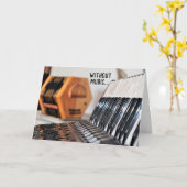 Carte Polka Lover Accordion Accordioniste Penser à vous (Fleur jaune)