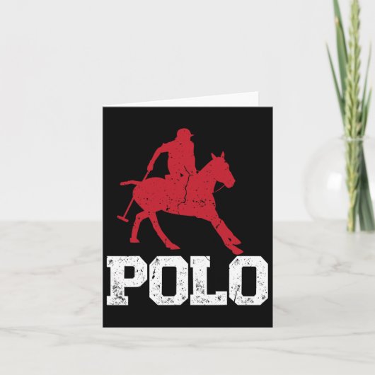 Carte Polo Joueurs Horseback équitation Cheval Equestre (Devant)