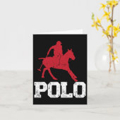 Carte Polo Joueurs Horseback équitation Cheval Equestre (Fleur jaune)