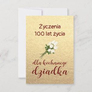 Carte Polonais grand-père anniversaire kartka urodziny 1