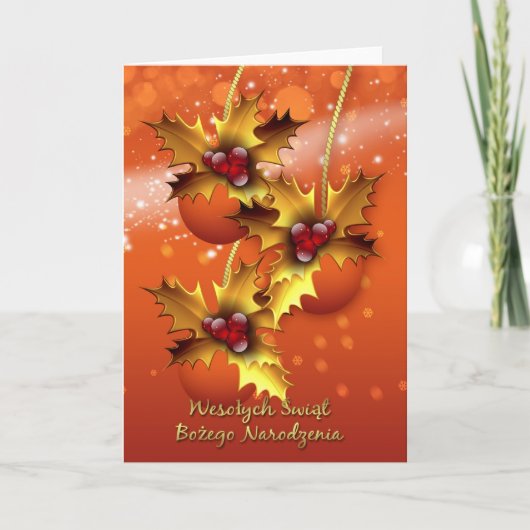 Carte polonaise de Wesolych Swiat Bozego (Devant)