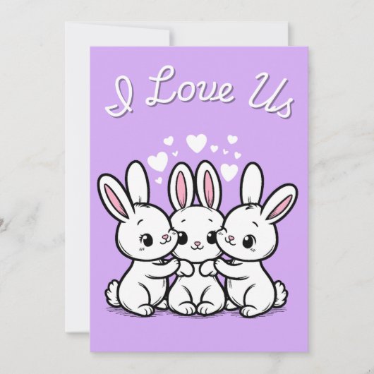 Carte poly Je t'aime (Devant)