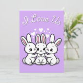 Carte poly Je t'aime (Debout devant)