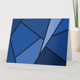 Carte Polygone bleu Abstrait