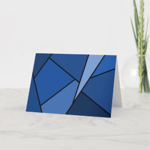 Carte Polygone bleu Abstrait