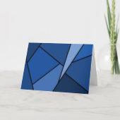 Carte Polygones bleus Abstraits (Devant)