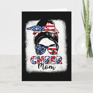 Carte Pom-pom girl 4 juillet Pom-pom girl Maman Drapeau
