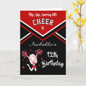 Carte Pom-pom girl Anniversaire - do-it-yourself Nom et  (Fleur jaune)