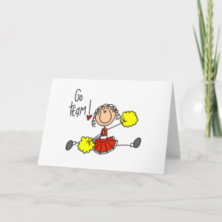 Carte Pom-pom girl rouge