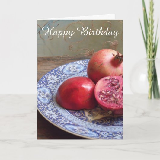Carte Pomegranates Birthday Card (Devant)