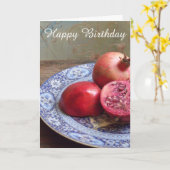 Carte Pomegranates Birthday Card (Fleur jaune)