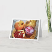 Carte Pomegrenate Fruit and Juiice on Chopping Board (Devant)
